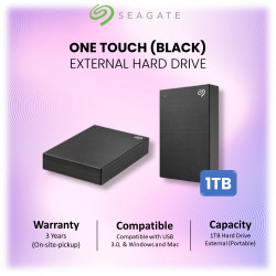 Seagate One Touch with Password Hard Drive 1TB (Black)