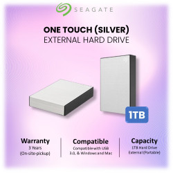 Seagate® One Touch with Password Hard Drive 1TB (Silver) Seagate® One Touch with Password Hard Drive 1TB (Silver)