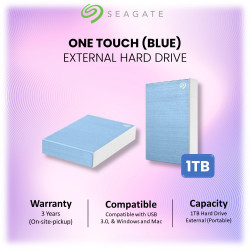 Seagate® One Touch with Password Hard Drive 1TB (Blue) Seagate® One Touch with Password Hard Drive 1TB (Blue)