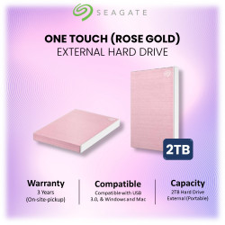 Seagate® One Touch with Password Hard Drive 2TB (Rose Gold) Seagate® One Touch with Password Hard Drive 2TB (Rose Gold)