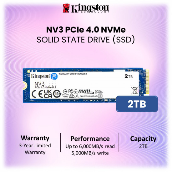 NV3 PCIe 4.0 NVMe SSD 2TB