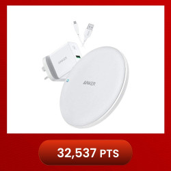 Anker B2514 PowerWave 7.5 Fast Wireless Charging Pad with QC3.0 Charger - White