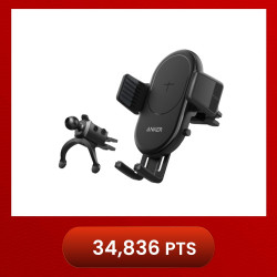 Anker B2551 PowerWave 7.5 Fast Wireless Charging Car Mount with QC3.0 Car Charger - Black