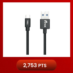 Innoz® InnoLink USB 3.1 to Type-C 5Gbps Super Speed Transfer & 5V/3A  High Speed Charging Cable - Black (0.3m)