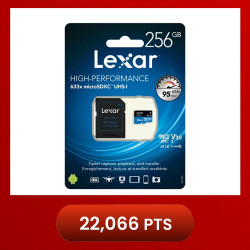 Lexar 633X microSDXC 256GB High-Performance A1 U3 UHS-I Memory Cards with SD Adapter (up to 95MB/s Read, Write 45MB/s)
