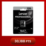 Lexar 1667X Professional 128GB V60 U3 SDXC™ UHS-II Memory Cards (up to 250MB/s read, 120MB/s write)