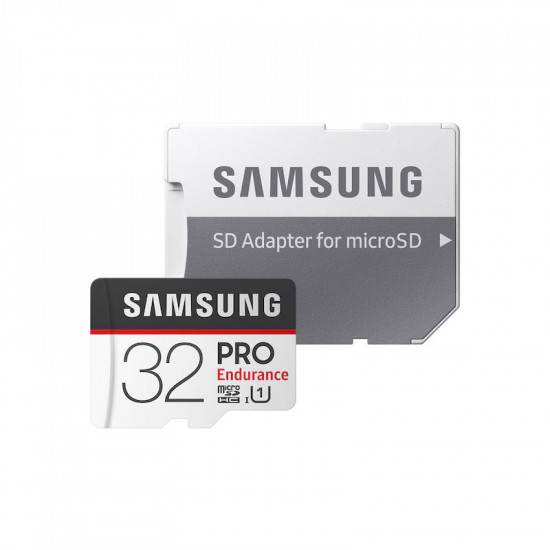 Samsung Pro Endurance Micro SD with SD Adapter (32GB), 4k Record Support, Class 10, Temperature Proof