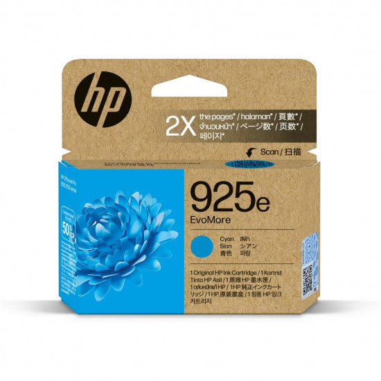 HP 925e EvoMore Cyan Original Ink Cartridge HP 925e EvoMore Cyan Original Ink Cartridge