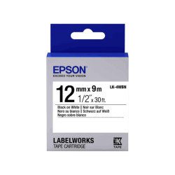 Epson 12mm vhnyl black on white 