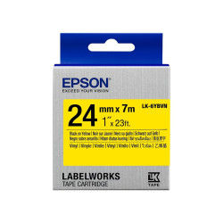 Epson 24mm vhnyl black on yellow