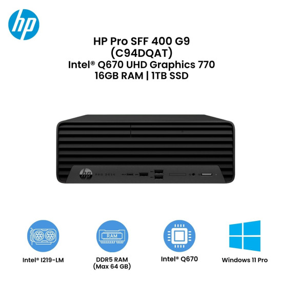 HP Pro SFF 400 G9 (i514500 16GB 512GB Win11Pro 3/3/3) C94DQAT